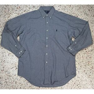 Ralph Lauren Yarmouth Vintage Button Down Long Sleeve Shirt Size‎ 16 32/33
